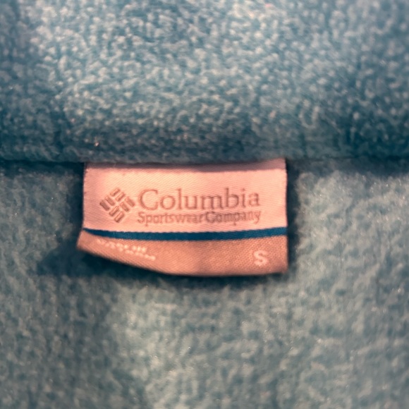 Columbia blue green fleece zip up jacket size S - Picture 4 of 4